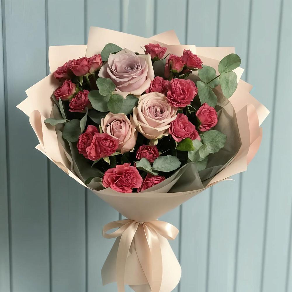 Букет цветов из: Гвоздики и Розы в Кандрах
