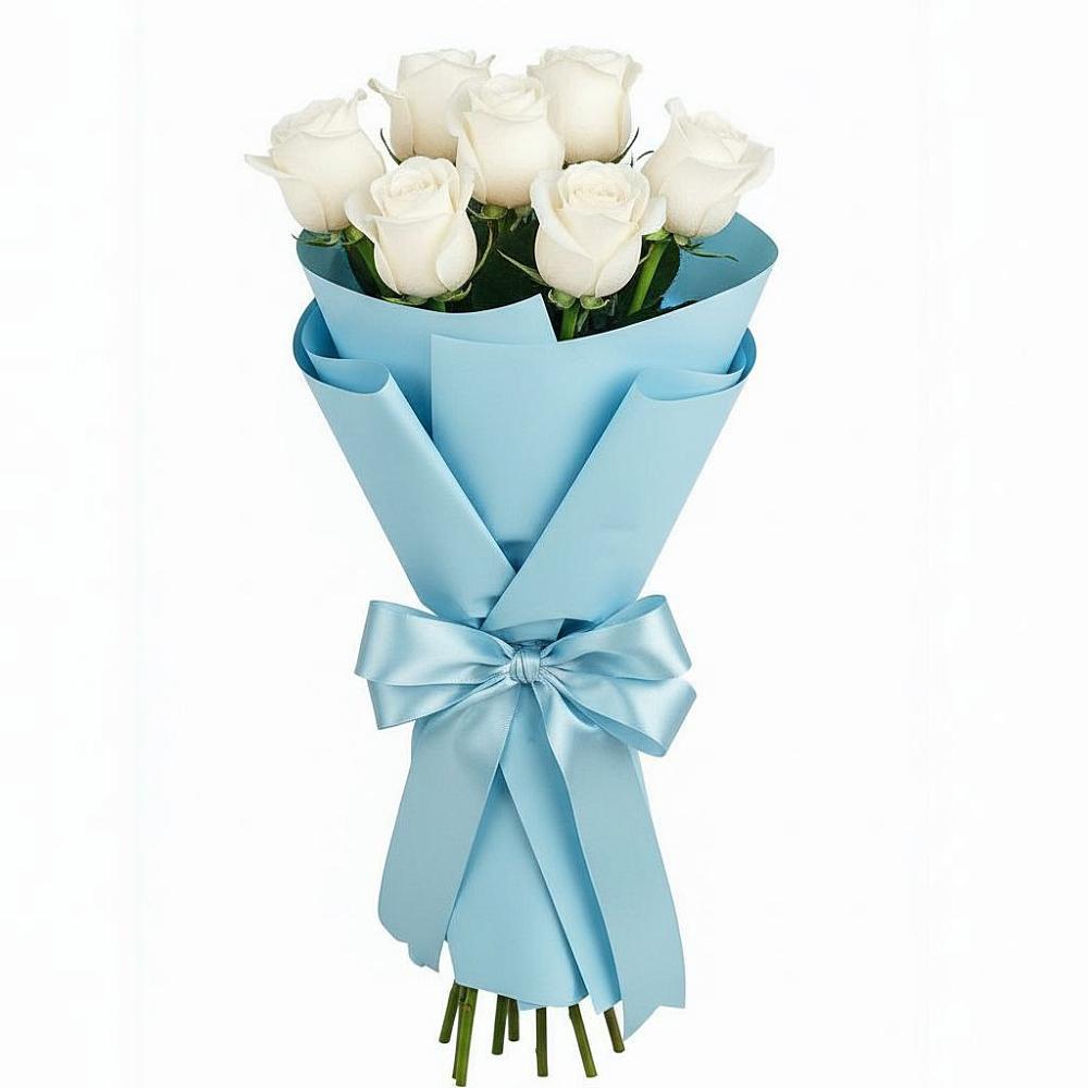 Букет 7 белых роз Проуд в Кандрах