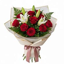 Букет цветов из:  Лилии и Розы в Кандрах