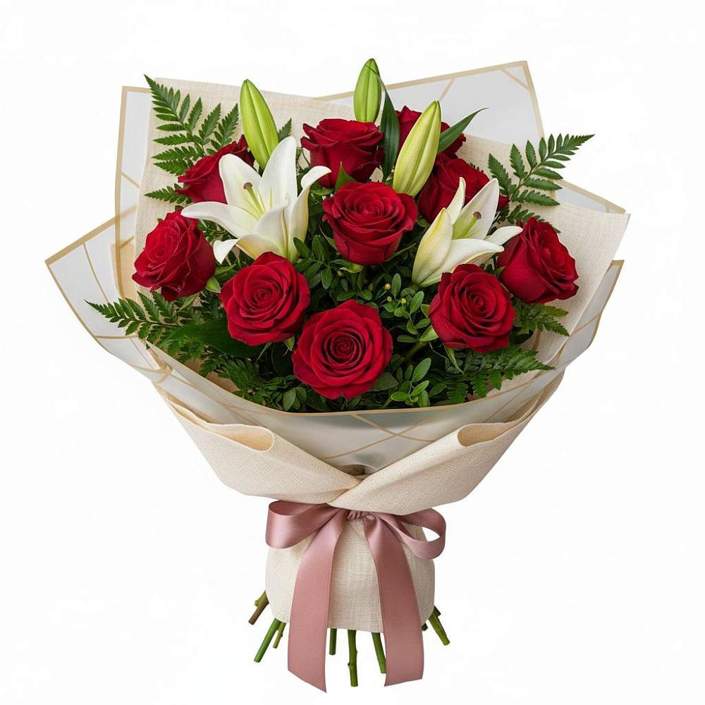 Букет цветов из: Лилии и Розы в Кандрах