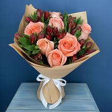 Букет цветов из:  Розы и Альстромерии в Кандрах