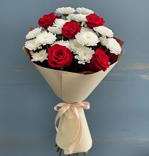 Букет цветов из:  Розы и Хризантемы в Кандрах
