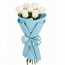 Букет 7 белых роз Проуд в Кандрах