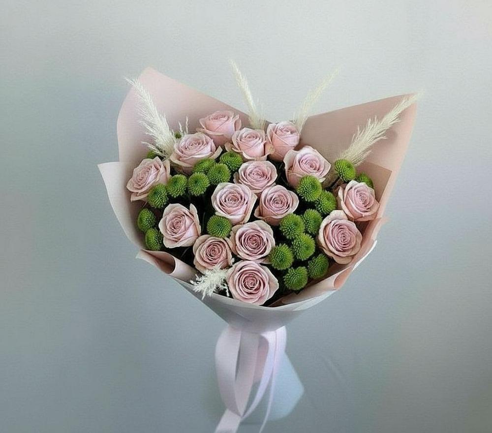 Букет цветов из: Розы и Хризантемы в Кандрах