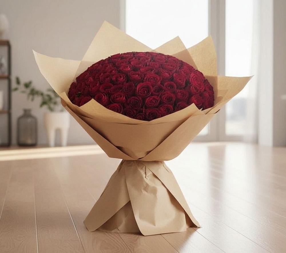 Букет 101 Красная роза в Кандрах