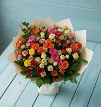 Букет Микс из разноцветных кустовых роз #REPLACE_PRED# Кандрах